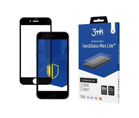 3mk HardGlass Max Lite Black pro Apple iPhone 7/8/SE 2020/2022