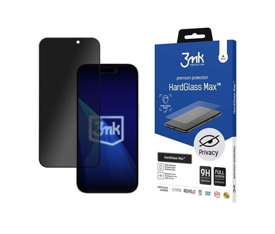3mk HardGlass Max Privacy Black pro Apple iPhone 16 Pro