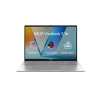 ASUS NTB Vivobook S16 (S3607QA-OLED064W), X X1 26 100, 16" 1920x1200, 32GB, 1TB SSD, Adreno, W11 Home, Cool Silver
