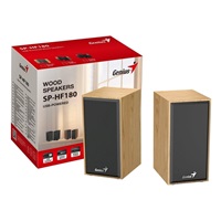 GENIUS Reproduktor SP-HF180, 3.5mm jack, 6W, světlé dřevo