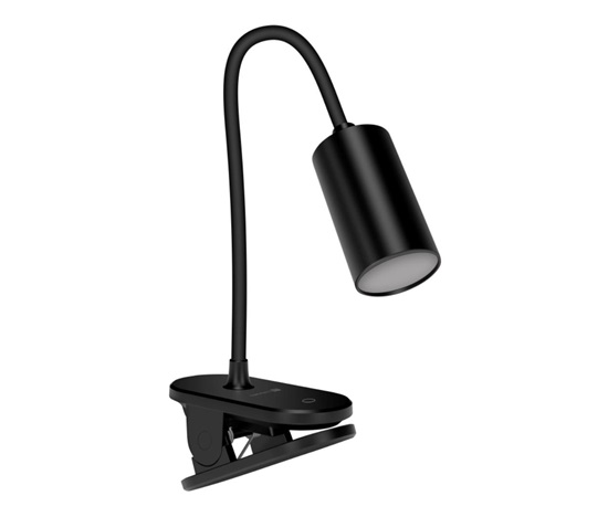 CONNECT IT Stolní LED lampa CLIP 2 s klipem, černá