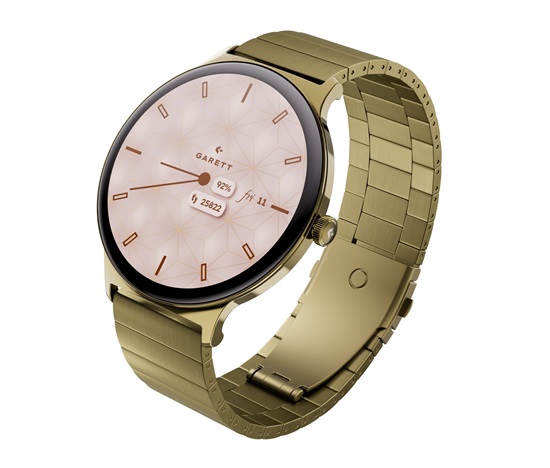 Garett Smartwatch Verona 2 zlatá, gold SOLID steel