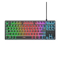 TRUST Klávesnice GXT 833 Thado, Membránová, USB, RGB, černá – náhled 1