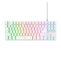 TRUST Klávesnice GXT 833 Thado, Membránová, USB, RGB, bílá – náhled 1