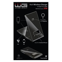WG - Bezdrátová nabíječka WG36, 4v1 FAST MAGNET, 2x 15W+5W+3W, černá