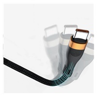 WG - Datový kabel 3v1 Type-C na Type-C na Lightning na Micro USB, 1,5 metrů, 5A, 100W, černá