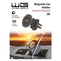 WG - Držák do auta WG 38, univerzální, magnetický, kulatý, černá