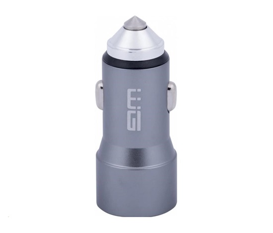 WG - Nabíječka do auta 2x USB 58,5W , 1x USB-C PD 36W + 1x USB-A 22.5W, stříbrná
