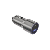 WG - Nabíječka do auta 2x USB 58,5W , 1x USB-C PD 36W + 1x USB-A 22.5W, stříbrná