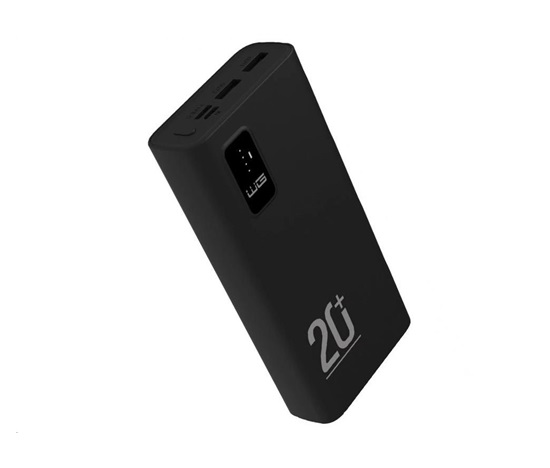 WG - Power Bank 20000 mAh, USB-C PD 20W + USB-A QC 3.0 22.5W, černá