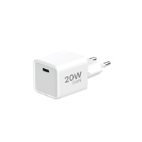 WG - Síťová nabíječka 1x USB-C PD 20W, 5V-9V-12V, kabel Type-C na Type-C, bílá