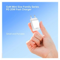 WG - Síťová nabíječka 1x USB-C PD 20W, 5V-9V-12V, kabel Type-C na Type-C, bílá