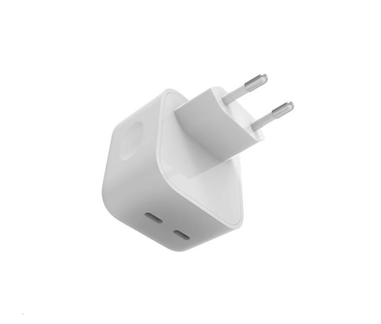 WG - Síťová nabíječka GaN 2x USB-C 35W, bílá