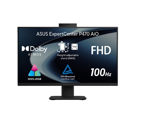 ASUS PC AiO ExpertCenter P4 (P470VAK-BPE058W), i5-13420H, 27" FHD, 16GB, 1TB SSD, UHD, W11 Home, Black