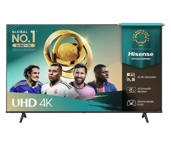 Hisense 65" TV, 4K Ultra HD, HDR, Miracast, Apple Airplay, Smart, Herní režim