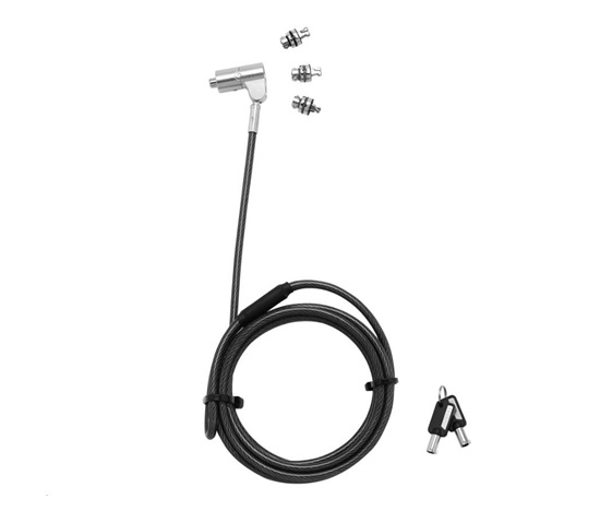 DICOTA Universal Security Cable Lock 3 Exchangeable heads fits all slots keyed