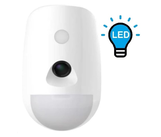 Hikvision DS-PDPC12PF-EG2-WE(B), AX PRO bezdrátový PIRCAM detektor, PET imunita do 30kg, dosah 12m, vějíř, LED přísvit