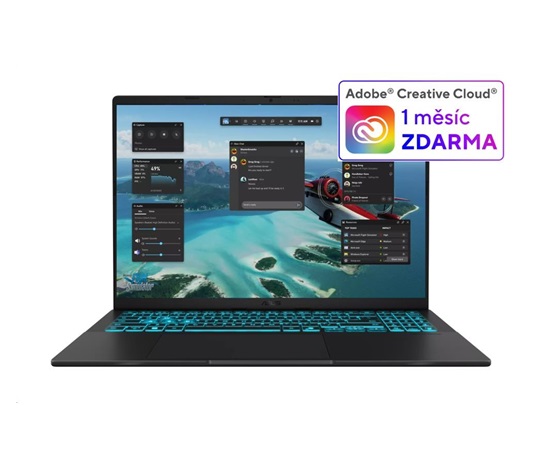 ASUS NTB V16 (V3607VP-RP028W), Core 7 240H, 16" 1920x1200, 32GB, 1TB SSD, Intel+RTX 5070, W11 Home, Matte Black