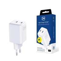 3mk síťová nabíječka - Hyper Charger PD 45W, bílá
