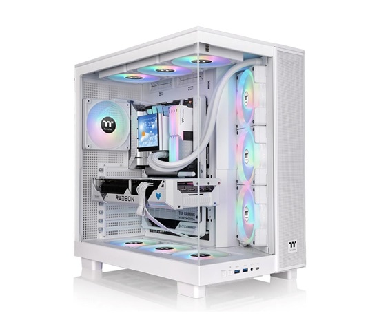 THERMAL TAKE Case View 380 XL TG ARGB, ATX, Průhledná bočnice, 4x 120mm ARGB Fan, bílá