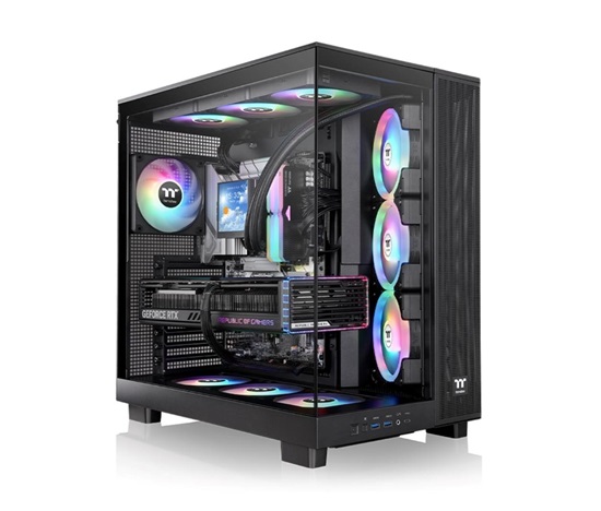 THERMAL TAKE Case View 380 XL TG ARGB, ATX, Průhledná bočnice, 4x 120mm ARGB Fan, černá