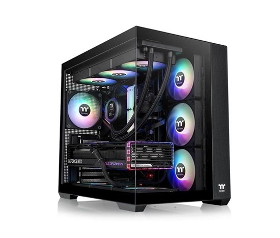 THERMAL TAKE Case View 380 TG ARGB, ATX, Průhledná bočnice, 4x 120mm ARGB Fan, černá