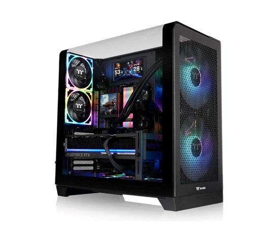 THERMAL TAKE Case View 390 Air, ATX, Průhledná bočnice, 2x 120mm Fan, černá