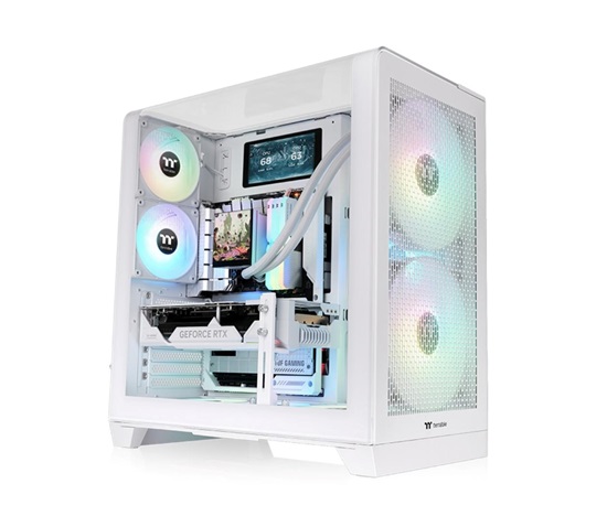 THERMAL TAKE Case View 390 Air, ATX, Průhledná bočnice, 2x 120mm Fan, bílá