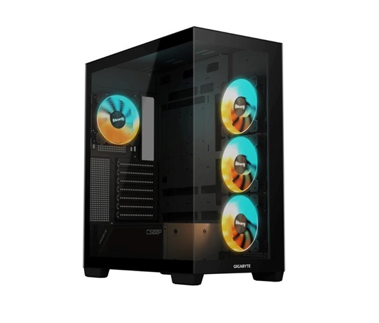 BAZAR GIGABYTE case GB-C500P ST, Mid tower, 1xUSB-C 3.2, 2xUSB 3.0, 4x 120mm ARGB Fan, černá (POŠKOZENÝ OBAL)