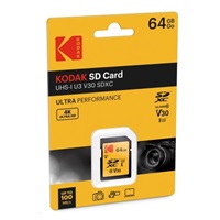 Kodak paměťová SD karta 64GB UHS-I U3 V30 Ultra