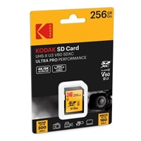 Kodak paměťová SD karta 256GB UHS-II U3 V60 Ultra Pro