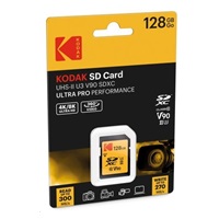 Kodak paměťová SD karta 128GB UHS-II U3 V90 Ultra Pro