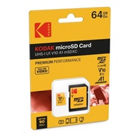 Kodak paměťová micro SD karta 64GB U1 V10 w/adapter