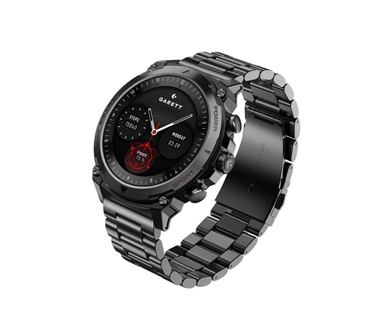 BAZAR - Garett Smartwatch Atom Black Steel - Rozbaleno (Komplet)