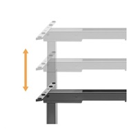 Výškově stavitelný stůl Brateck M08-23DE 2 motory rozsah 620-1280 mm nosnost 100 kg