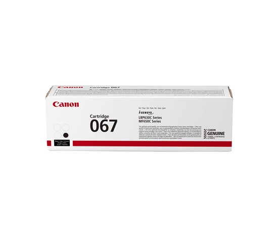 BAZAR - Canon TONER 067 černá pro i-SENSYS LBP631Cw, LBP633Cdwa, MF651Cw, MF655Cdw, MF657Cdw (1350 str.) - Poškozený oba