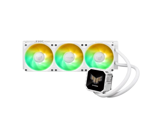 ASUS vodní chladič CPU AIO TUF GAMING LC III 360 ARGB LCD White, 3x120mm, LGA1851, AM5