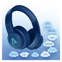 LAMAX GlowKid1 - dětská náhlavní sluchátka - blue