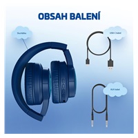 LAMAX GlowKid1 - dětská náhlavní sluchátka - blue