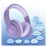 LAMAX GlowKid1 - dětská náhlavní sluchátka - pink