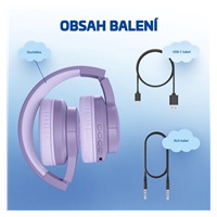 LAMAX GlowKid1 - dětská náhlavní sluchátka - pink