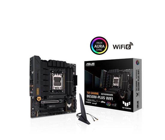BAZAR ASUS MB Sc AM5 TUF GAMING B650M-PLUS WIFI, AMD B650, 4xDDR5, 1xDP, 1xHDMI, WI-FI, mATX (POŠKOZENÝ OBAL)