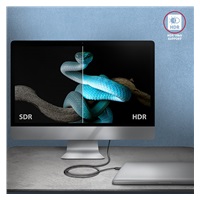 AXAGON BUCM4X-CM05AB NewGEN+ kabel USB-C <-> USB-C, 0.5m, USB4 Gen 3×2, PD 240W 5A, 8K HD, ALU, oplet, černý