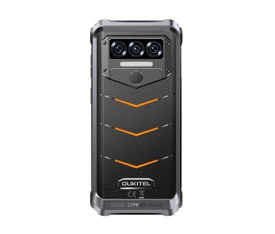 Rugged Smartphone Oukitel WP38 MT8788 6GB 256GB 10600-15W A13, Black w Orange [No Charger]