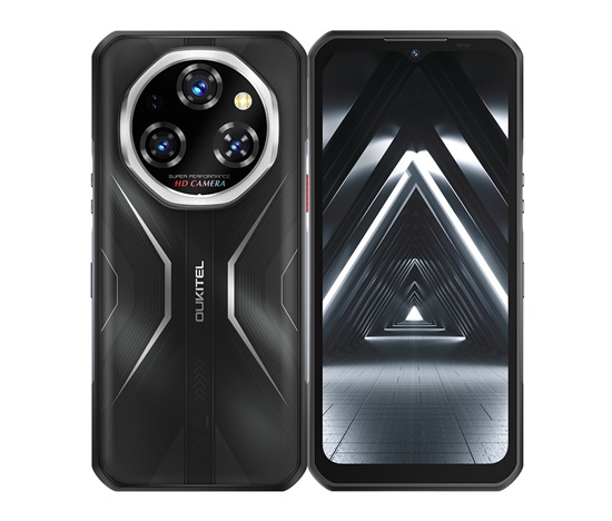 Rugged Smartphone Oukitel WP55 5G D-7025 12GB 256GB 11000-33W A15, Slim, 108MP Cam, Black [No Charger]