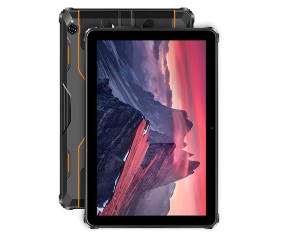 Rugged Tablet Oukitel RT9 4G 10 T606 6GB 256GB 11000-18W A14, Black w Orange  [No Charger]