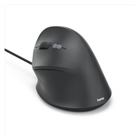 Hama vertikální ergonomická kabelová myš ECM-500L, pro leváky, černá