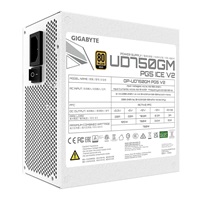 GIGABYTE zdroj UD750GM PG5 ICE 750W, 120mm, Plně modulární, 80 Plus Gold, ATX 3.1