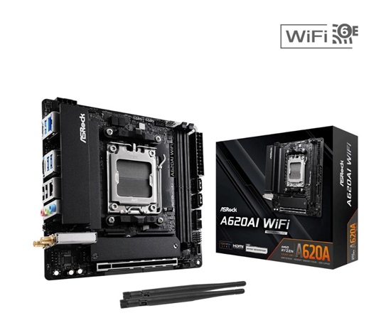 ASRock MB Sc AM5 A620AI WIFI  AMD A620A, 2xDDR5, 1xHDMI, WIFI