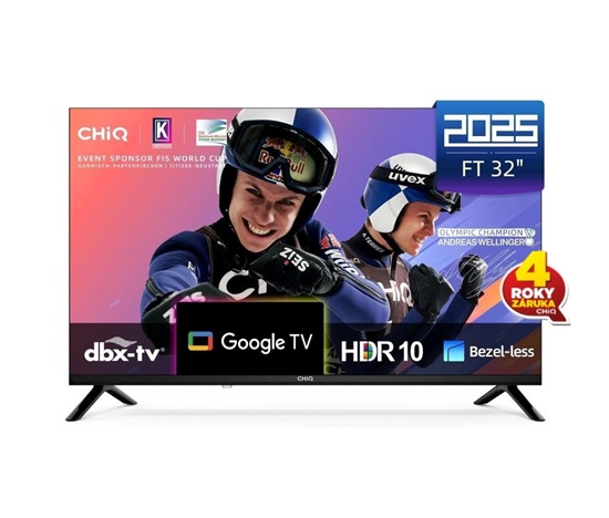 CHiQ LF32FT TV 32", FHD, smart, Google TV, dbx-tv, Dolby Audio, Frameless